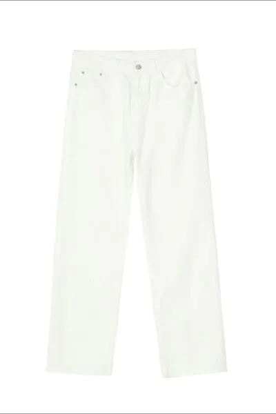 Breezy Washed Pocketed Stretch Straight Leg Jeans