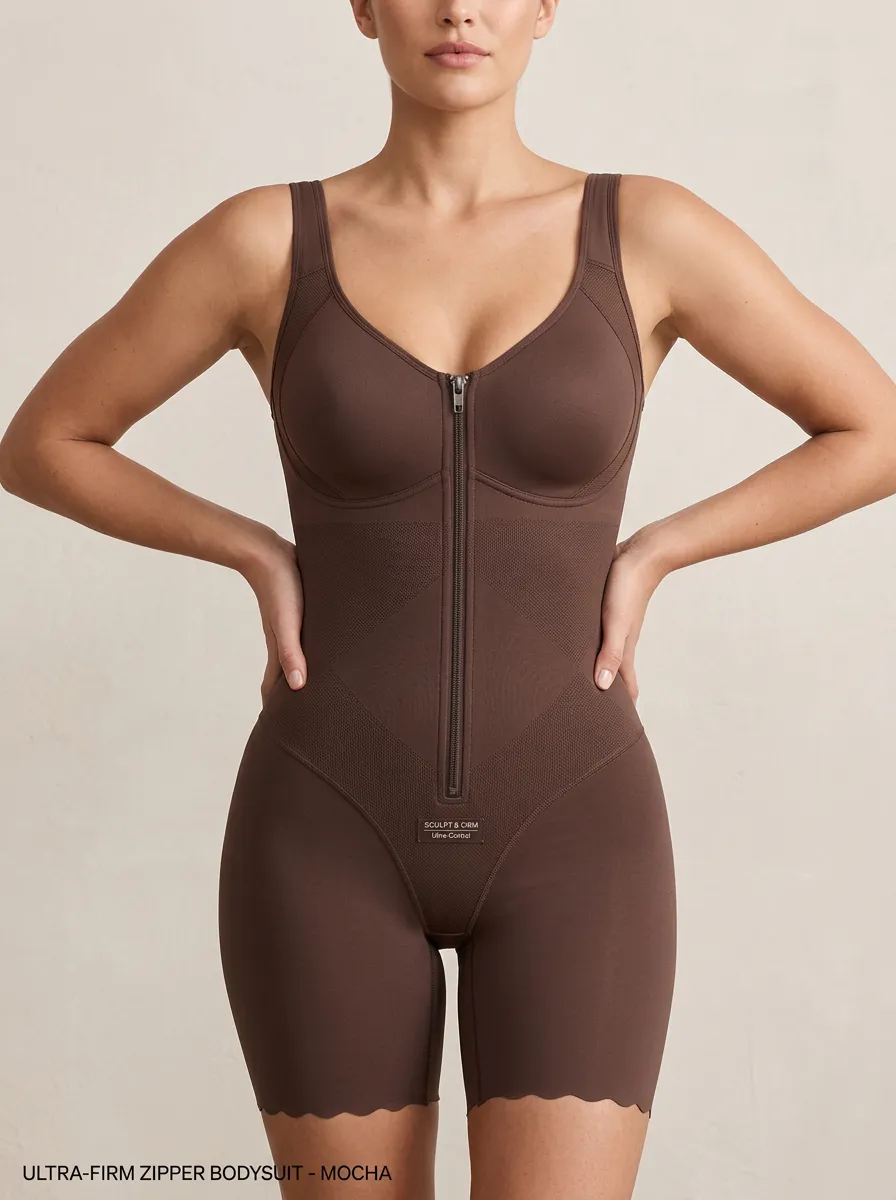 Classic Soft-Look Women's Zip-Front Shaping Bodysuit