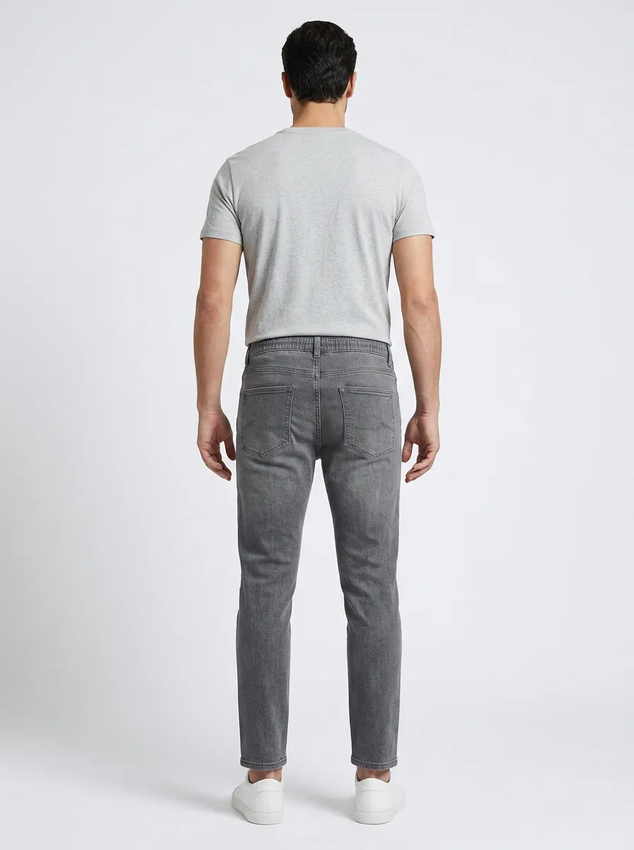 Men's Classic Drawstring Waist Stretch Classic Fit Jeans