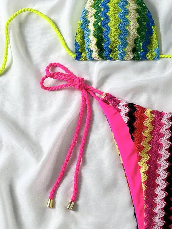 Knitted String Bikini Swim Set