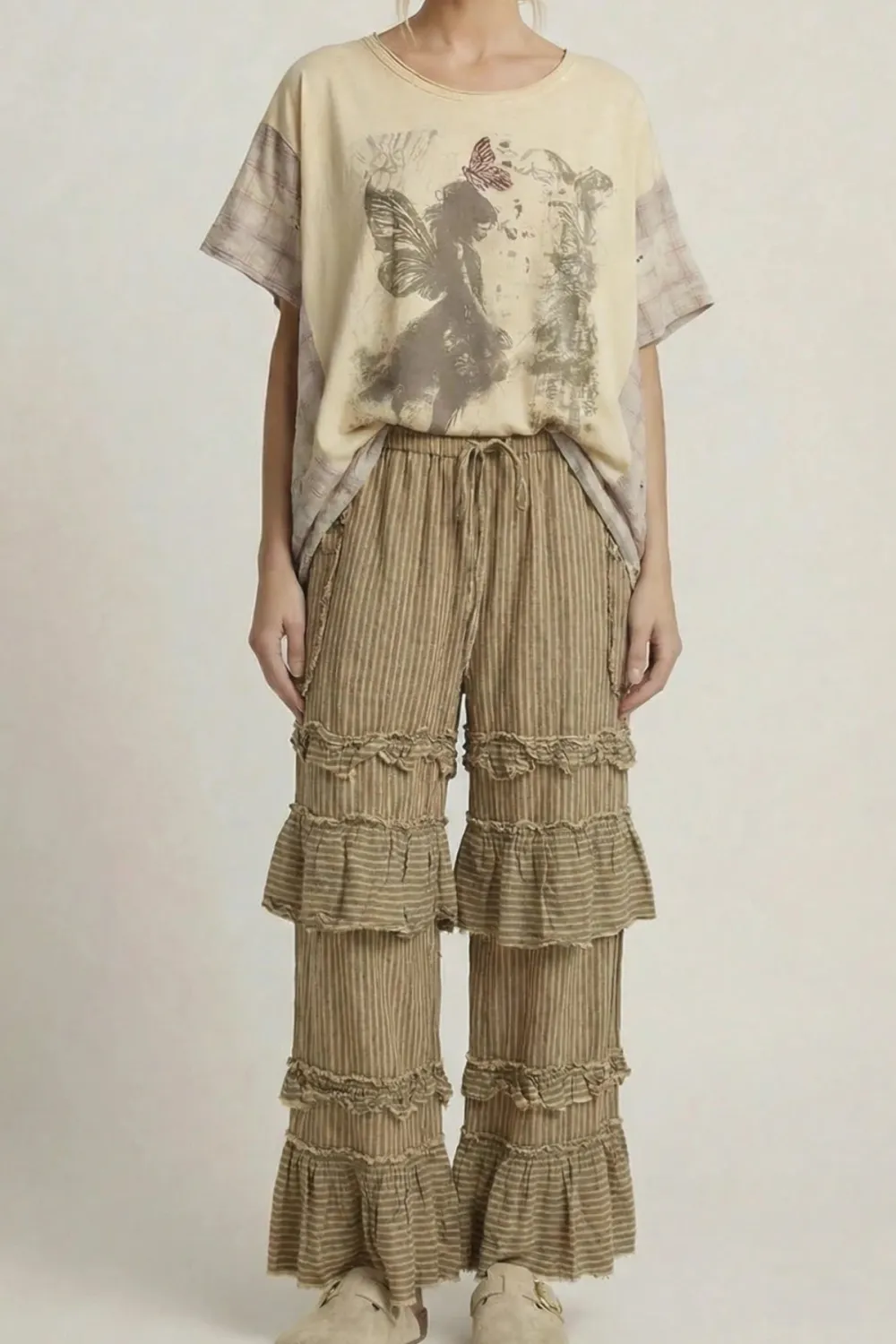 Women's Comfortable Wide Leg Pull On Pants