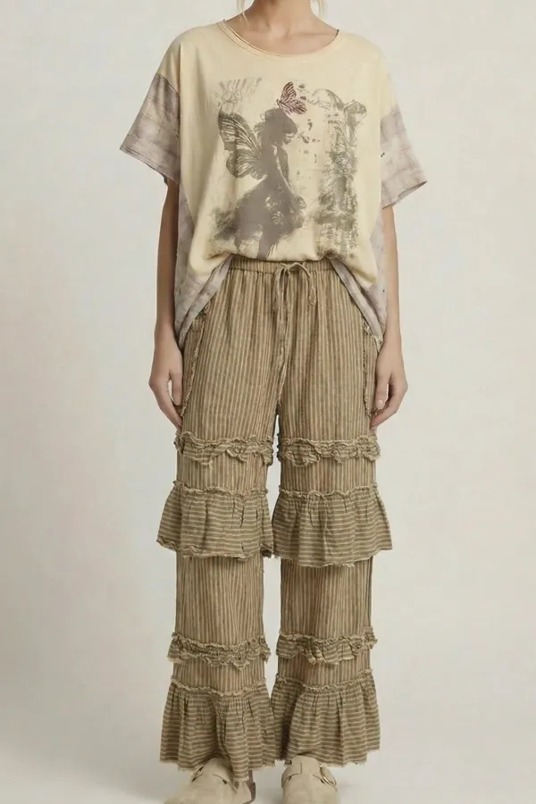 Women's Comfortable Wide Leg Pull On Pants
