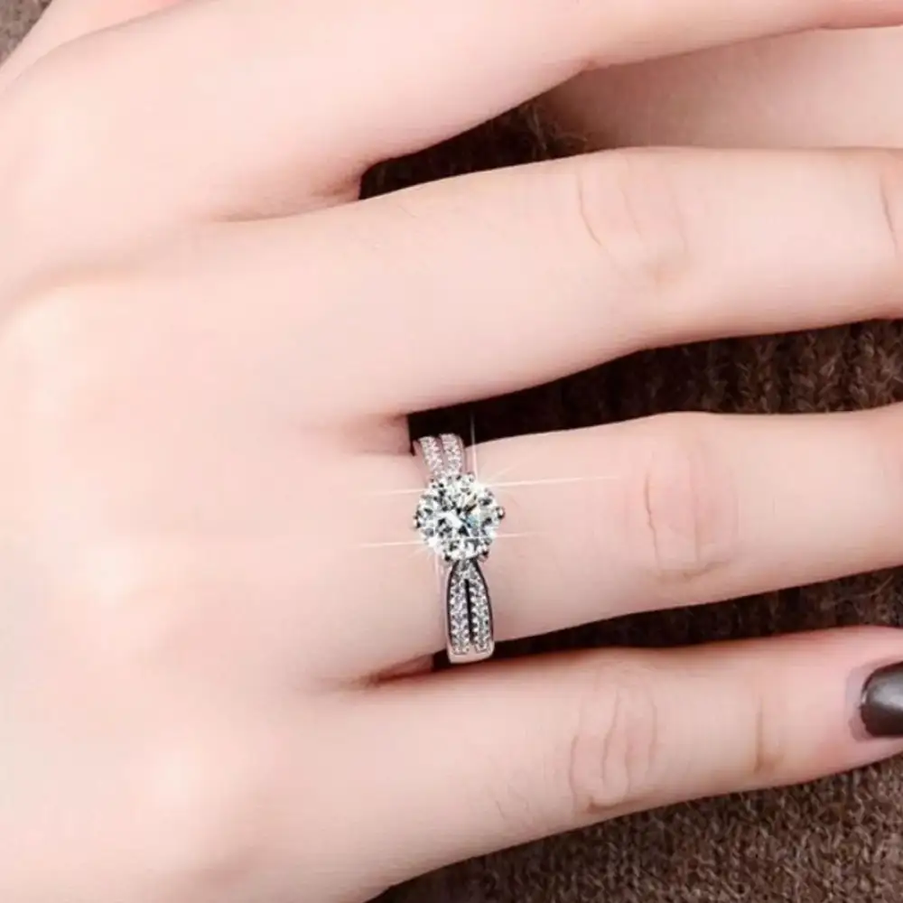 Soft Gleam Sterling Silver Geometric Ring