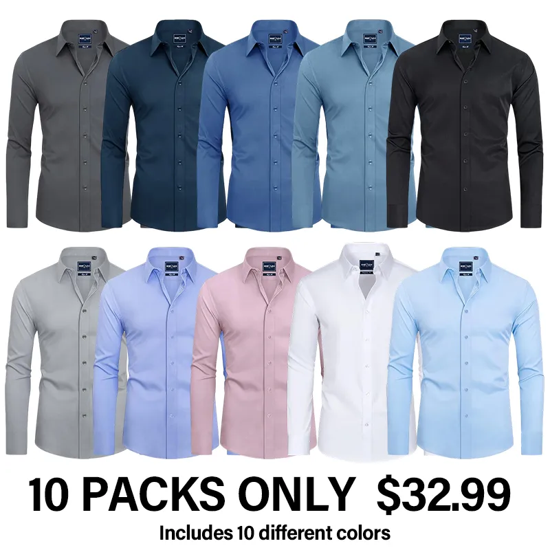 Men's Formal Long-sleeved Button-down Shirt
