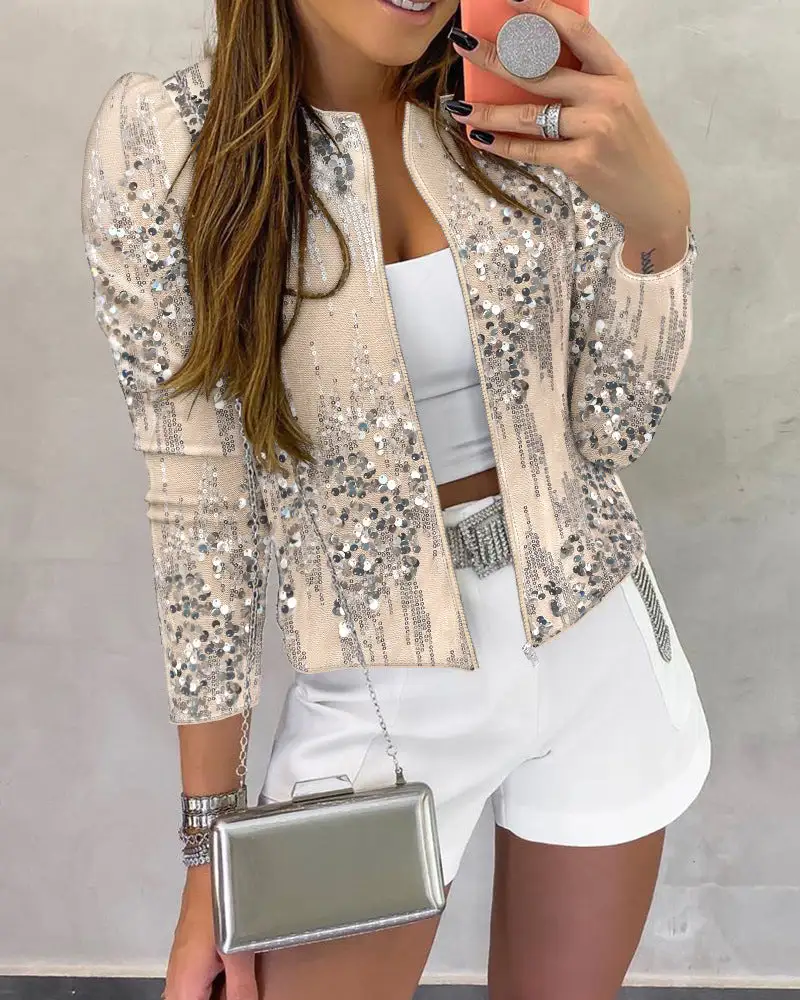 Button-Up Cropped Layering Blazer