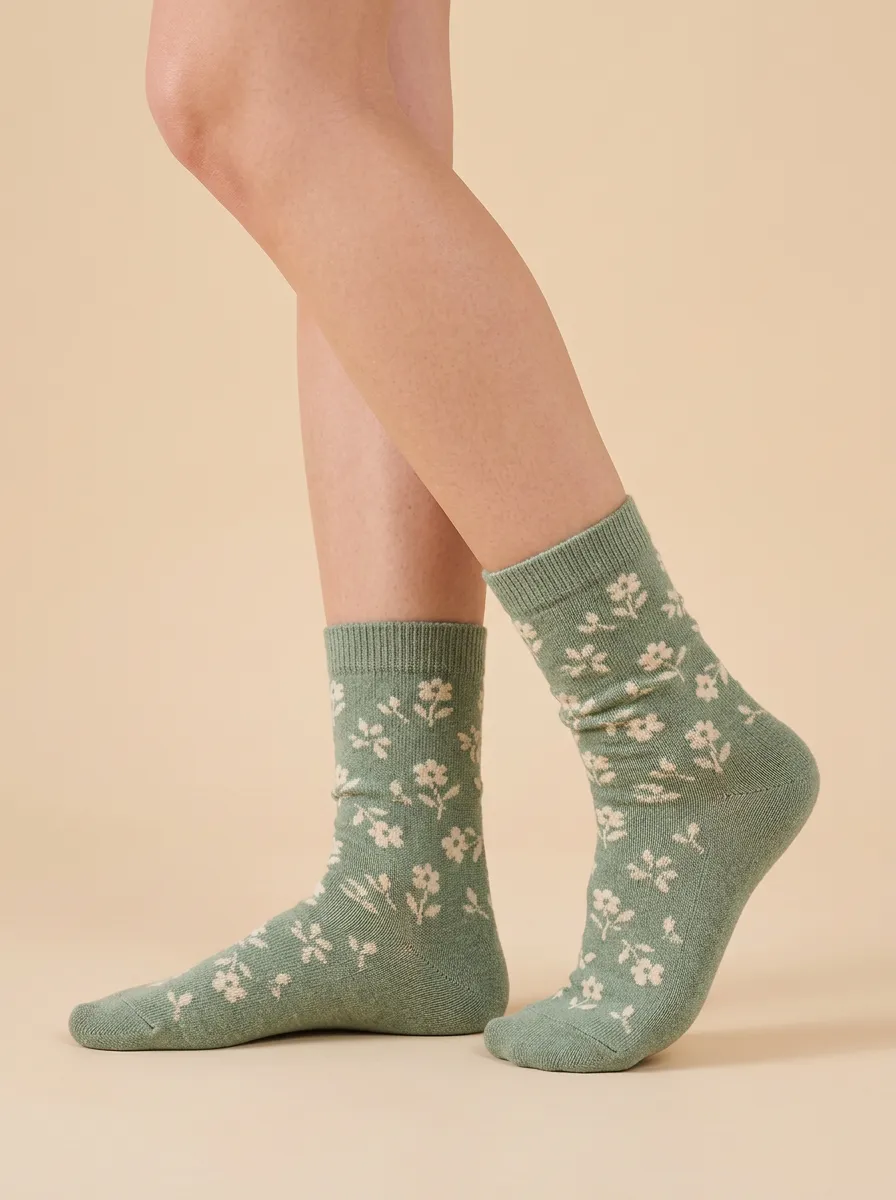 Classic Style Floral Casual Socks