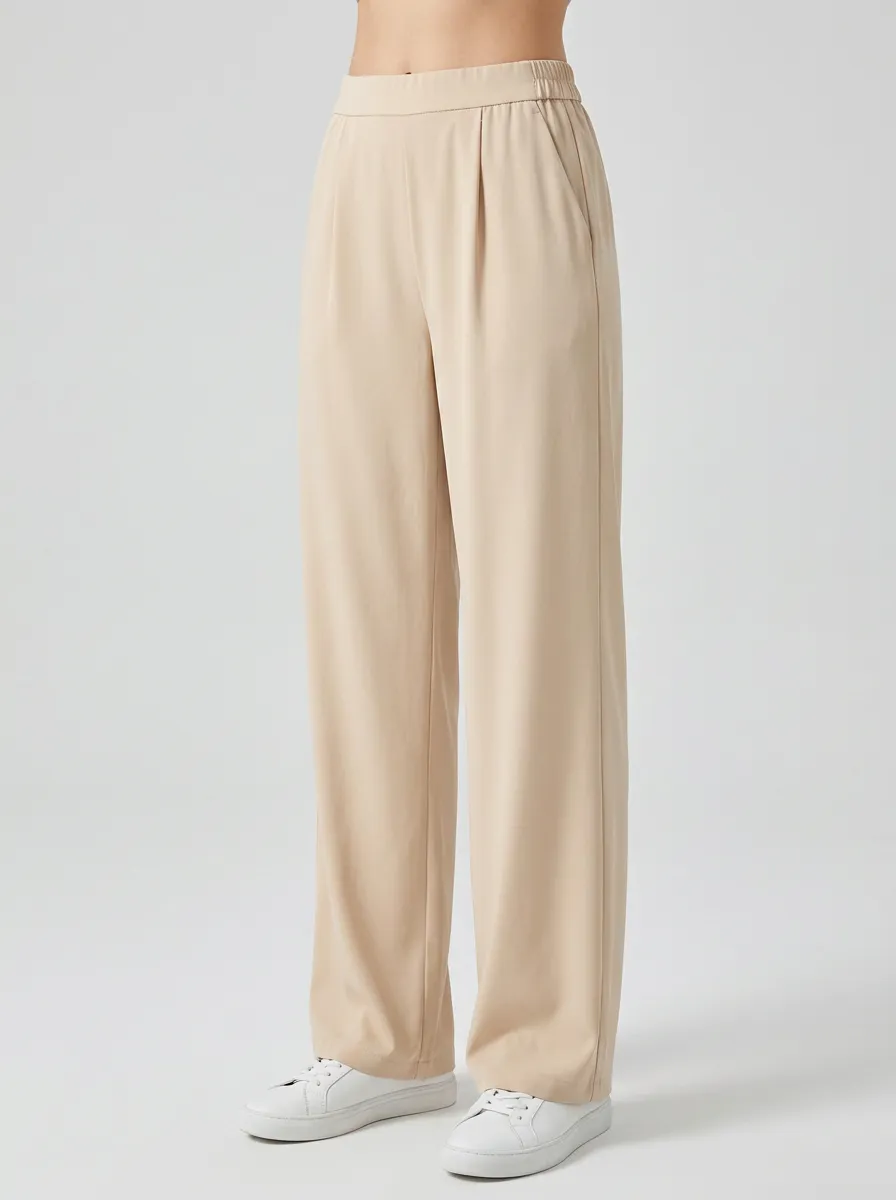 Women's Ice Silk High-Waisted Casual Pants