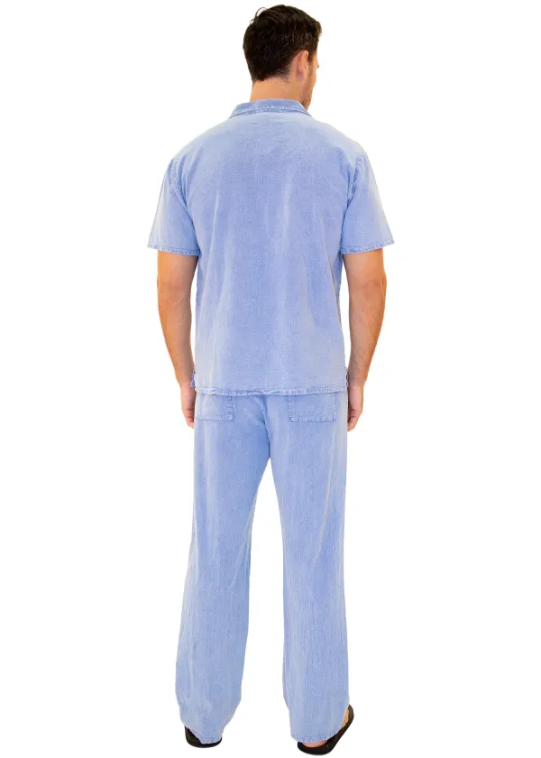 Leisure Pocket Front Long Sleeve Button Shirt