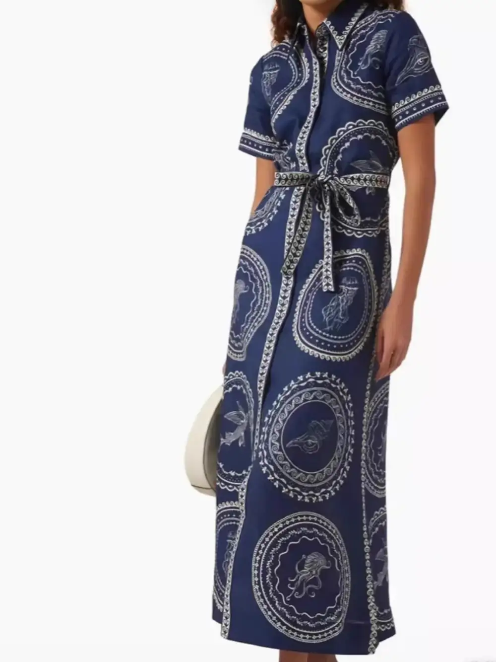 Belted Printed Maxi Dress