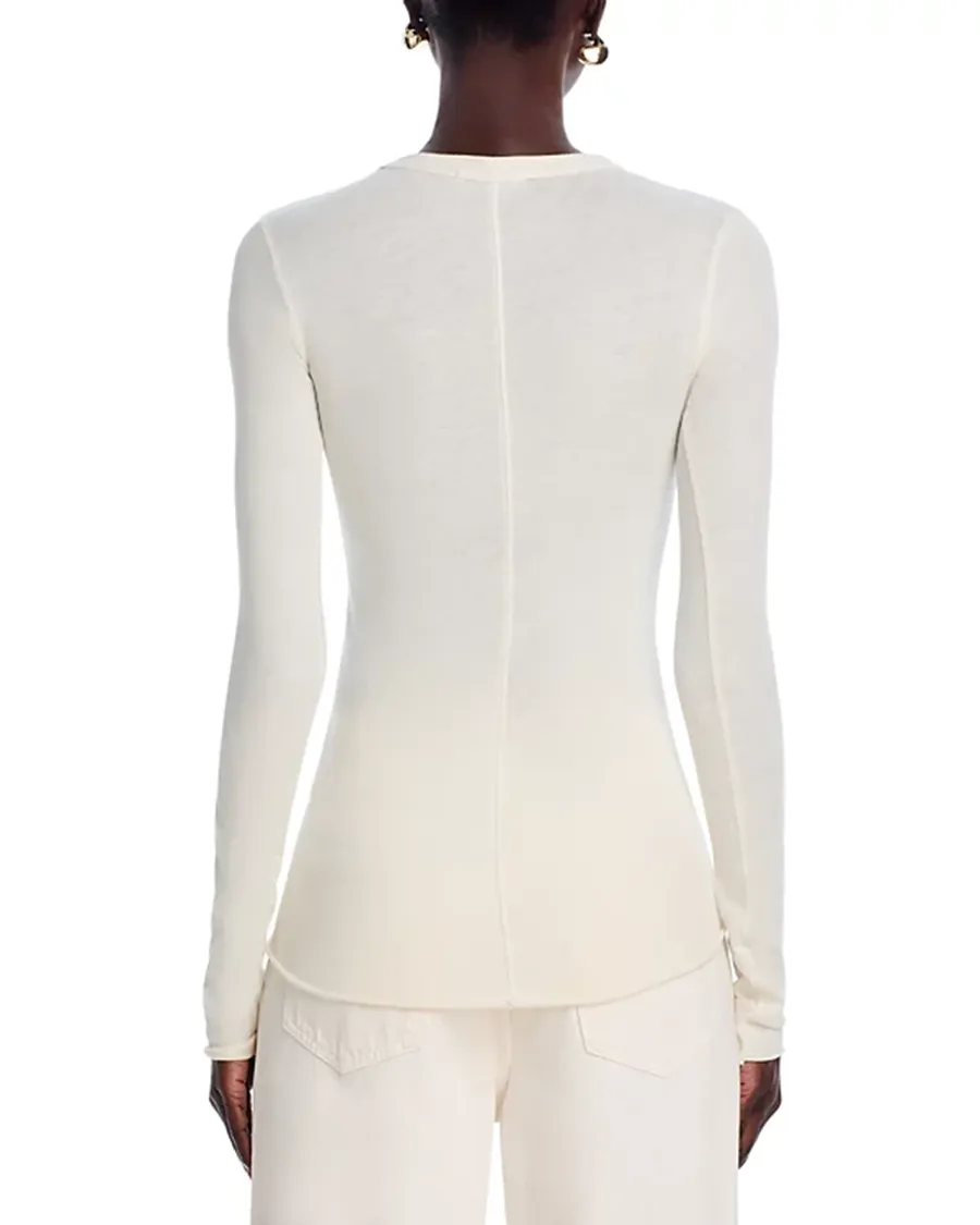 Long Sleeve Crew Neck Cotton Tee