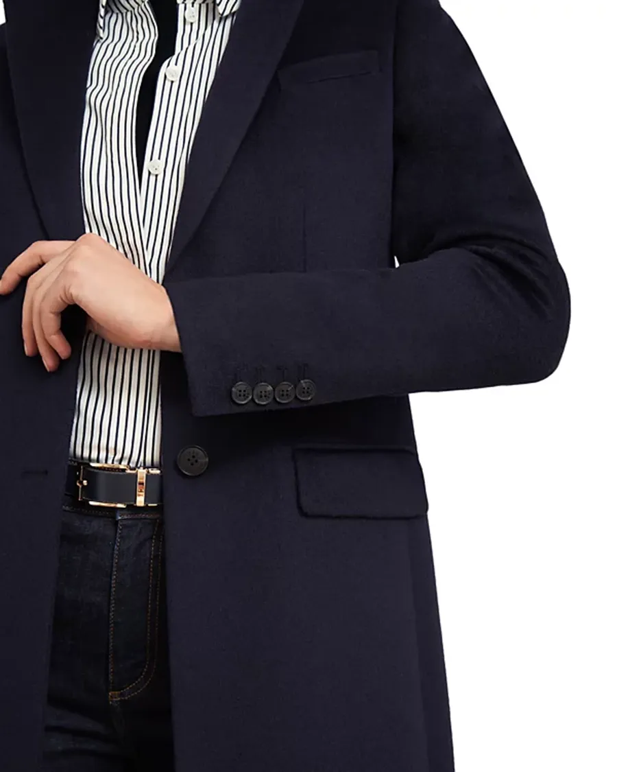 Flap Pockets at Front Wool Coat