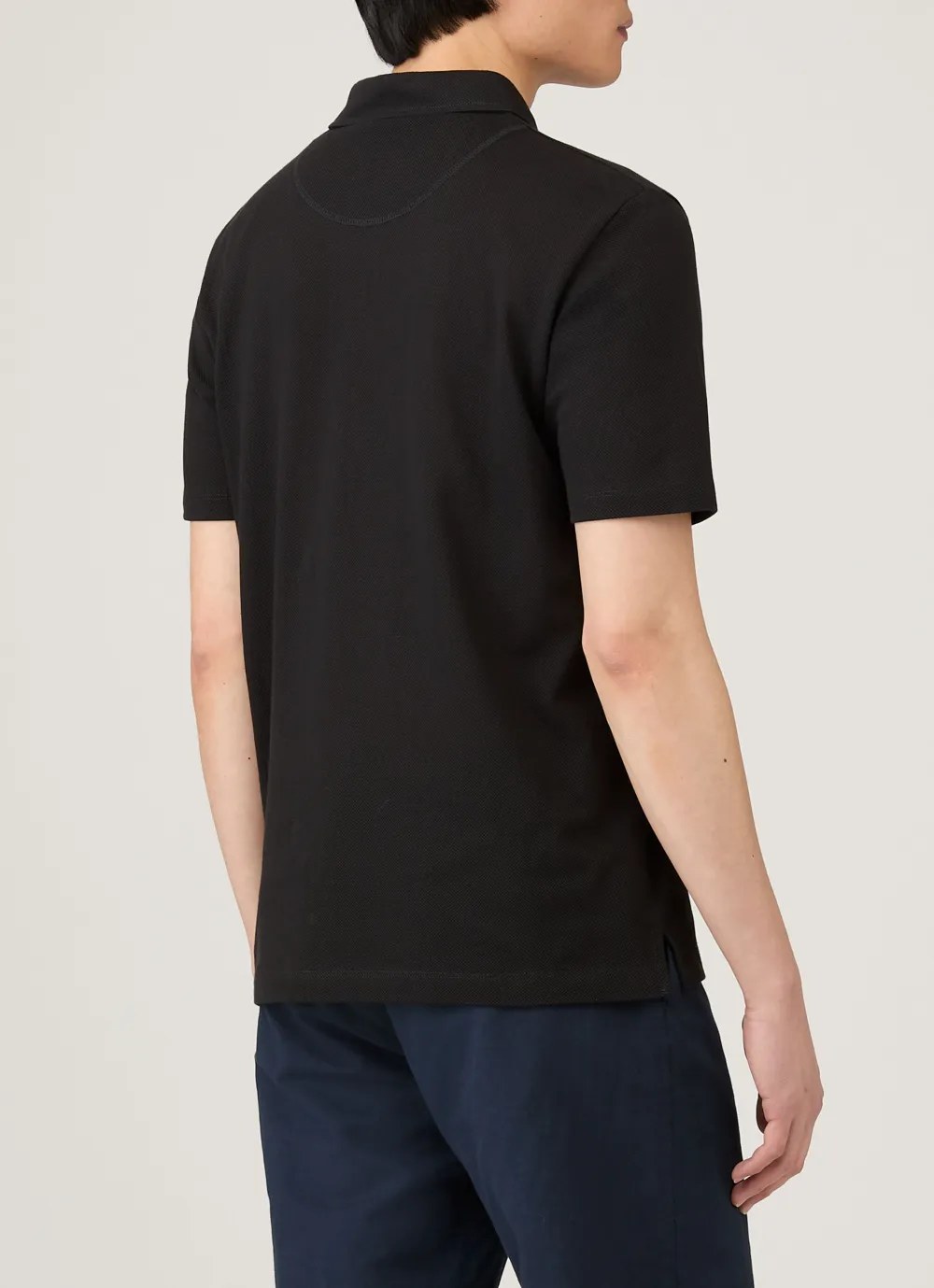 Clean Everyday Regular Fit Mesh Cotton Short Sleeve Polo Shirt