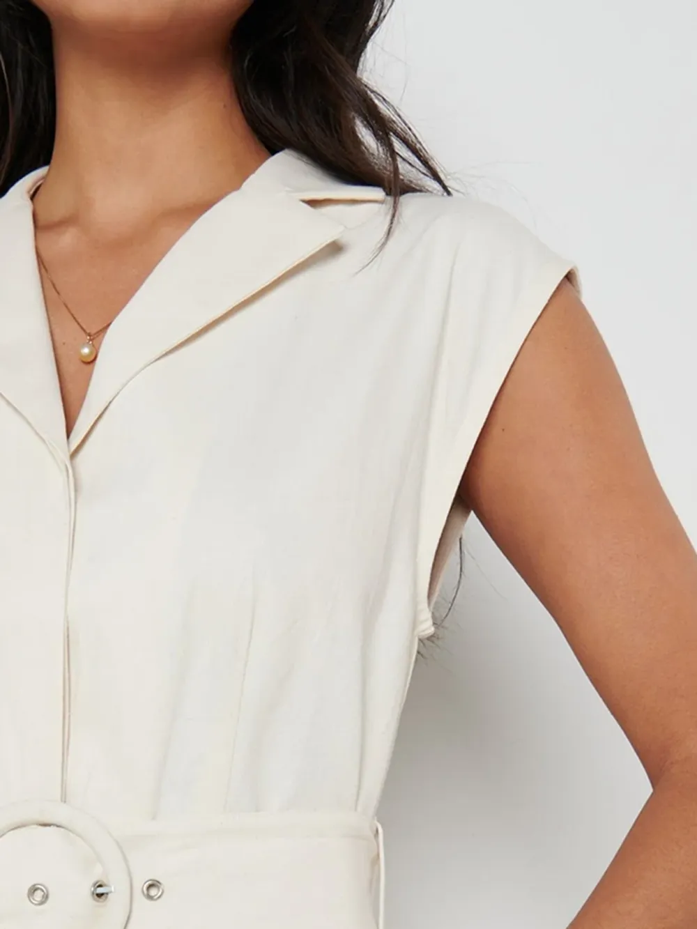 Cap Sleeve Belted Playsuit