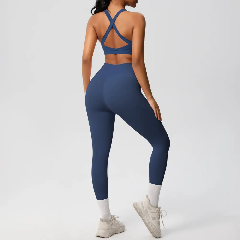 Backless High-Waist Two-Piece Activewear Active Set