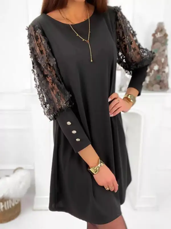 Floral Lace Mini Dress