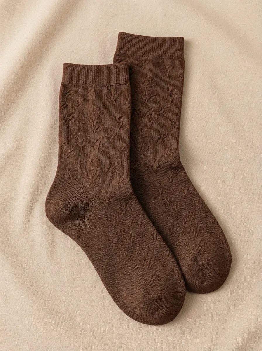 Minimal Floral Botanical Casual Socks