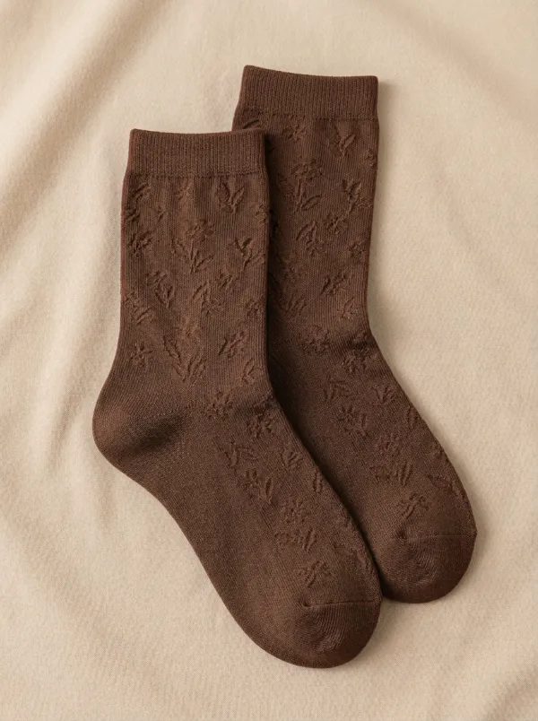 Minimal Floral Botanical Casual Socks