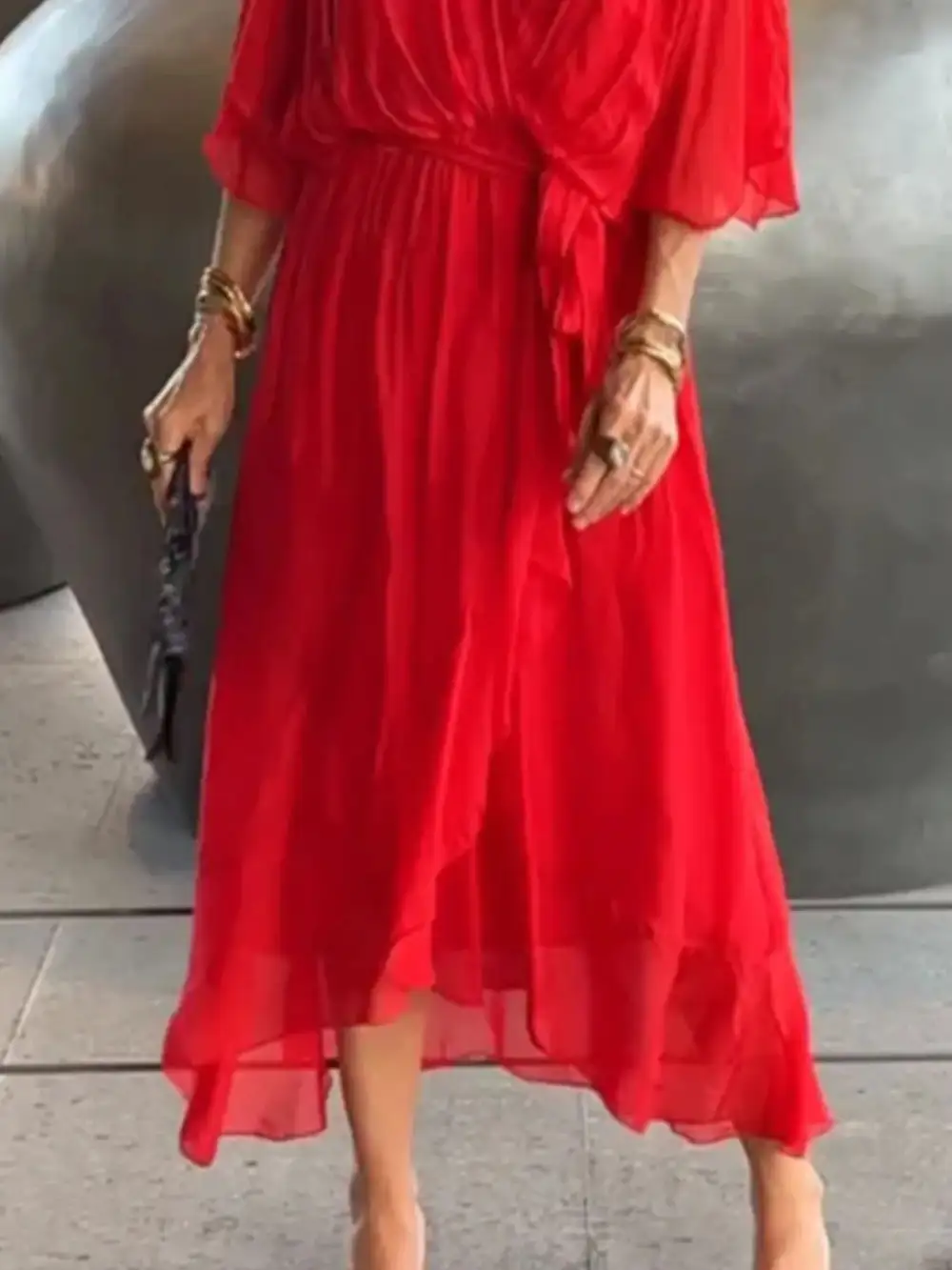 Easy Fit Midi Clean Line Dress
