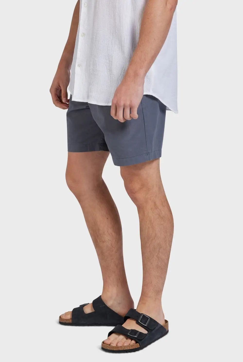 Off White Linen Drawstring Short