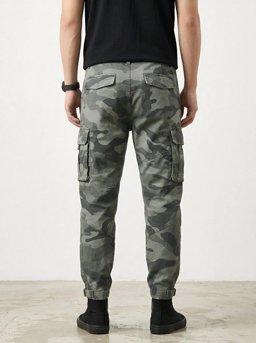 Tactical Military-Inspired Camouflage Cargo Pants