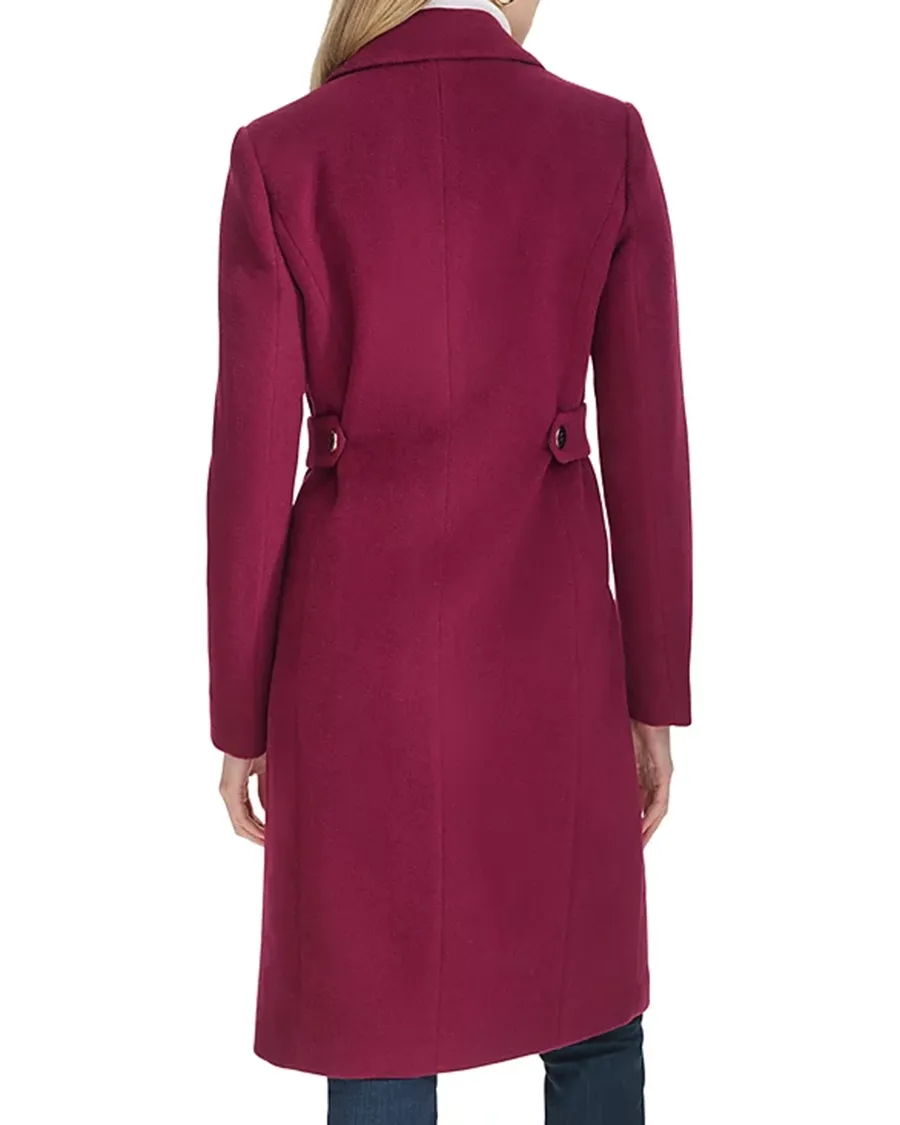 Front Button Closure Breasted Coat