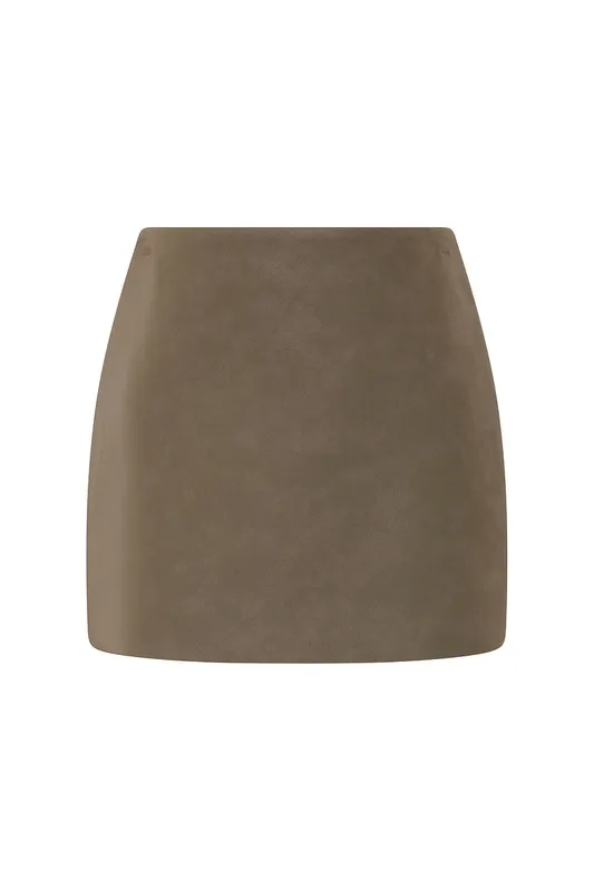 Stone Textured Low-Rise Mini Skirt