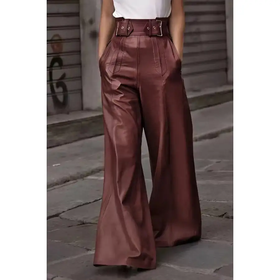 High Waist Wide Flare Pants