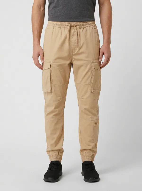 Streetwear Multi-Pocket Printed Solid-Style Men's Cargo Pants