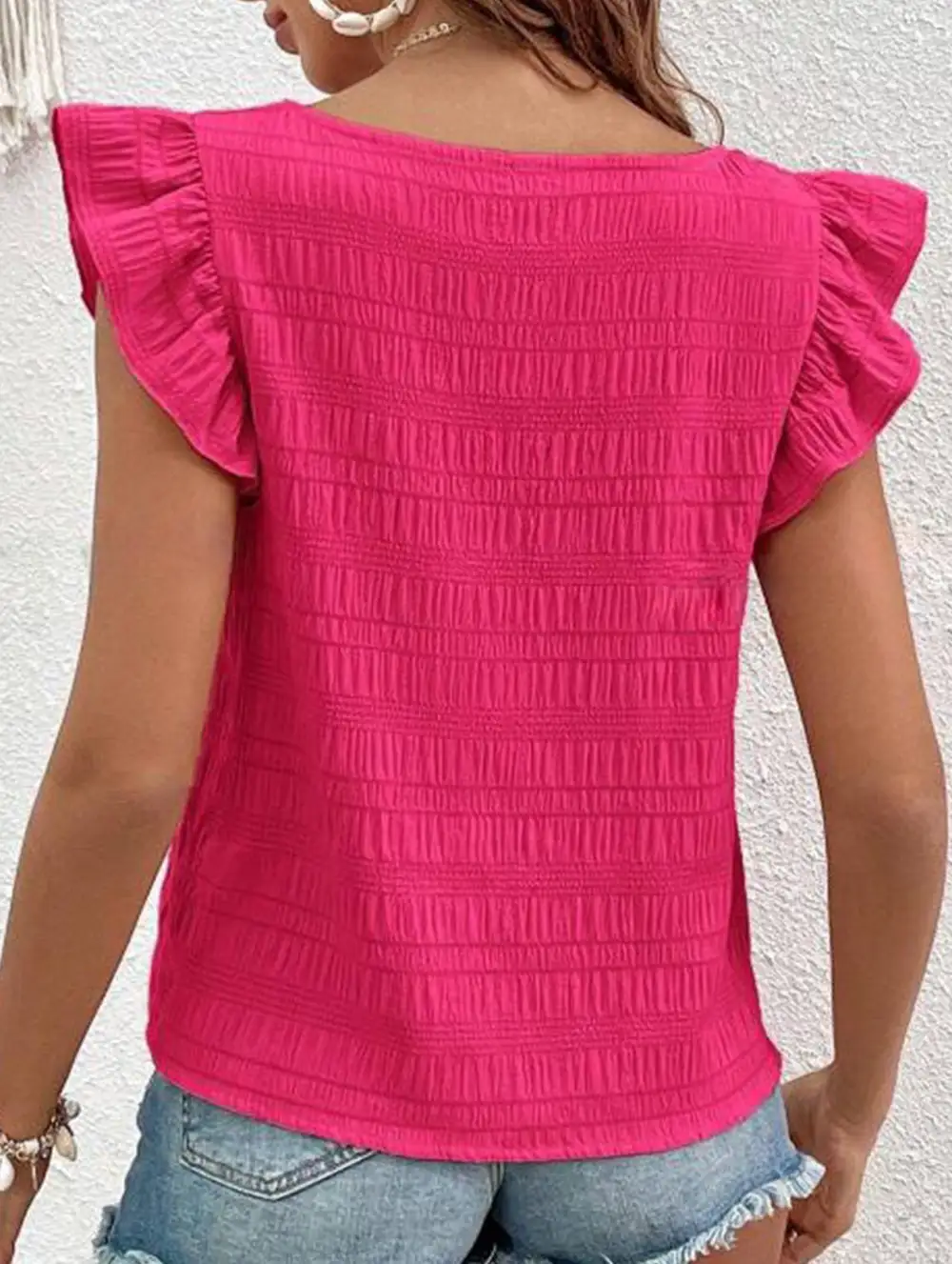 Square Neck Short Sleeves T Shirts Tee