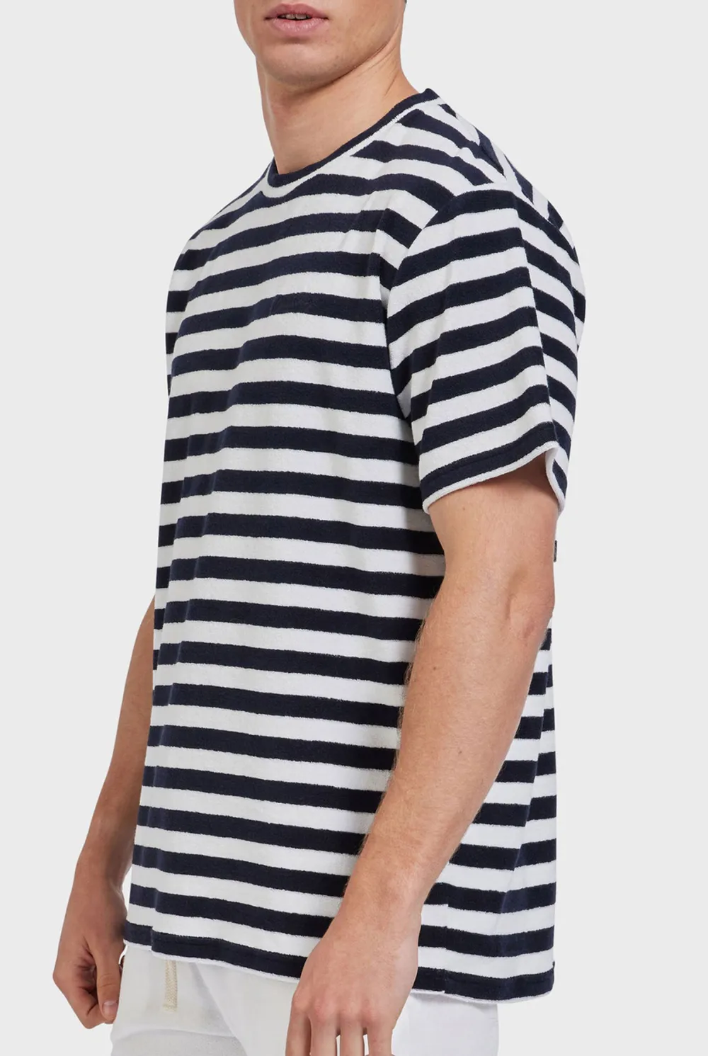 Short Sleeve Striped Crew Neck Tee