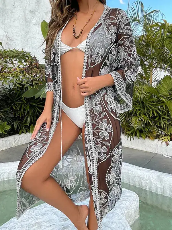 Stylish Sweet Flower Swim Dress