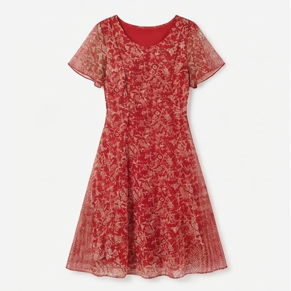 Flutter Sleeve Midi Dress