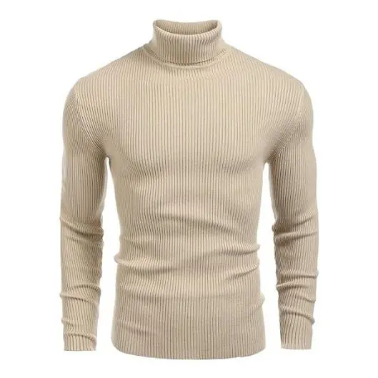 🔥 Limited-Time Sale – Men’s Knitted Ribbed Turtleneck Sweater | Warm. Stylish. Perfect for Fall & Winter.