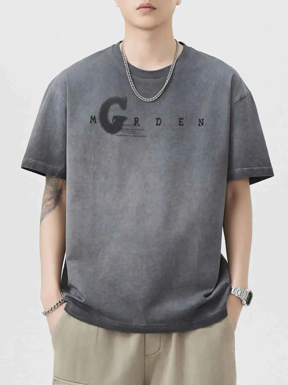 Casual Letter Round Neck Short Sleeve T-Shirt