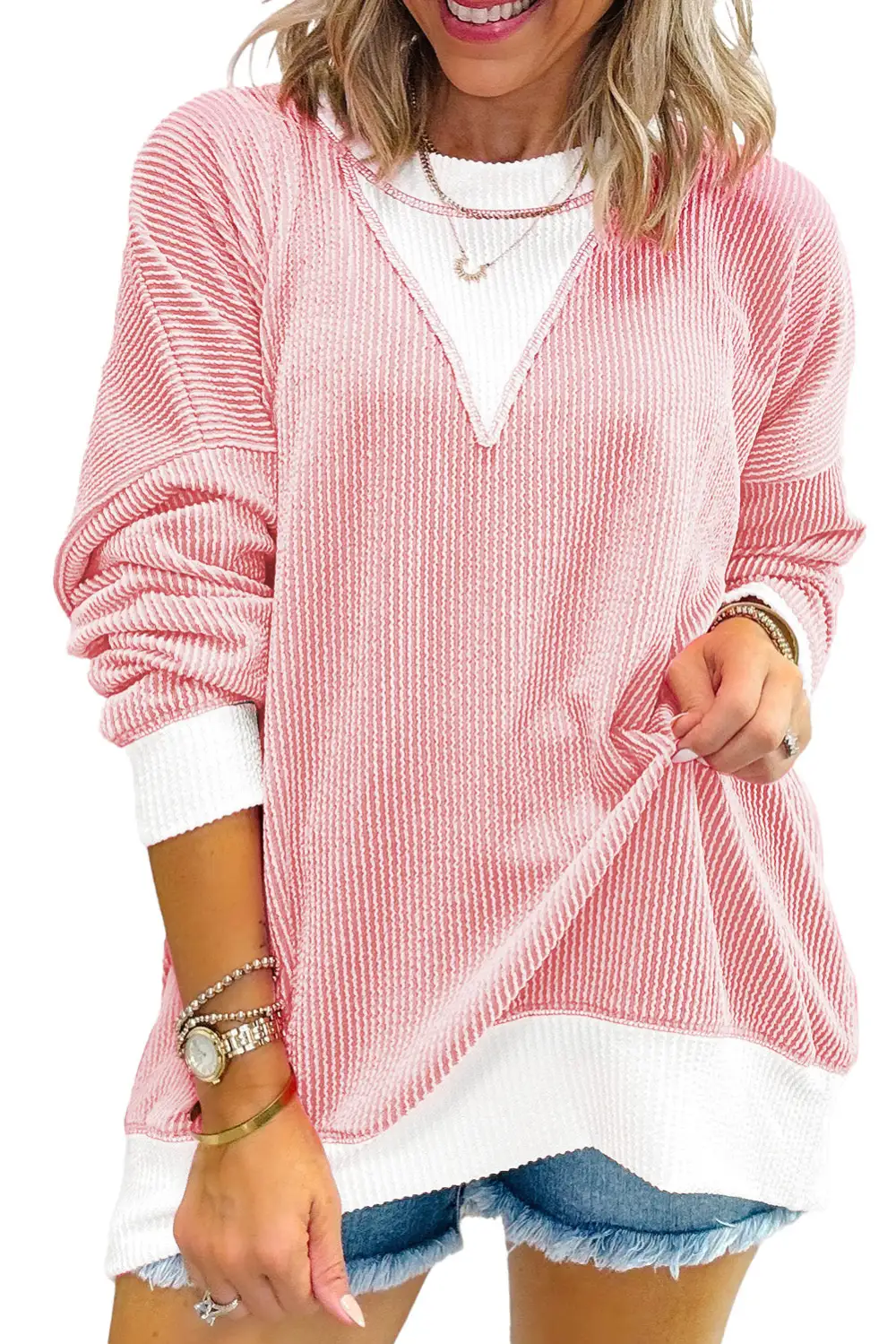 Textured Loose Fit Top