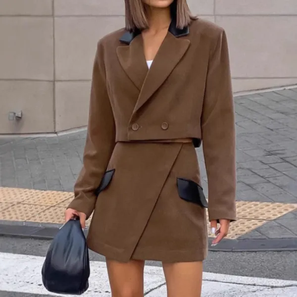 Wool-Blend Jacket And Skirt Set