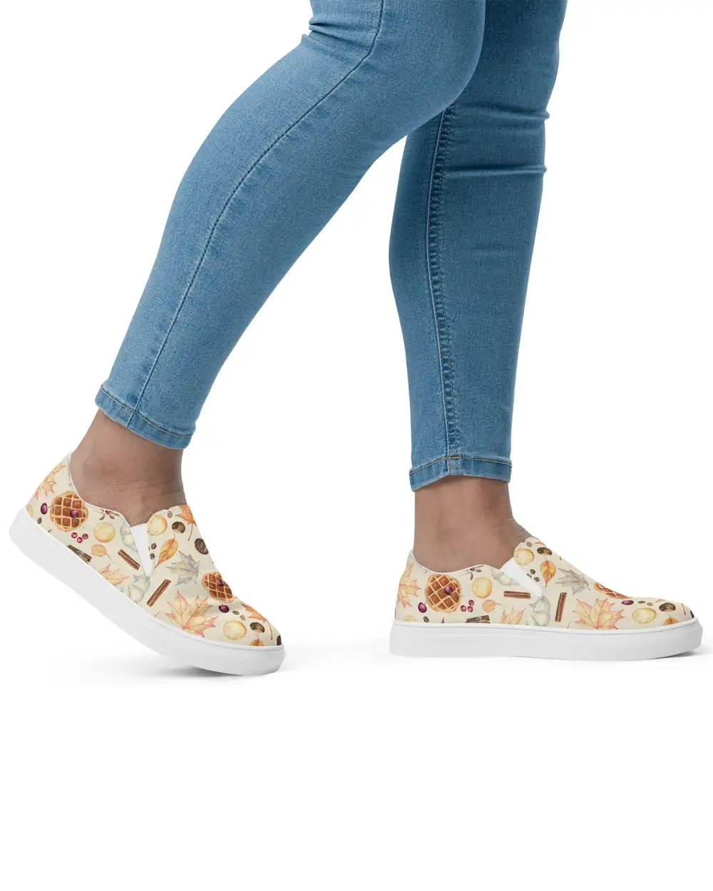 Waffle Pattern Slip On Shoes