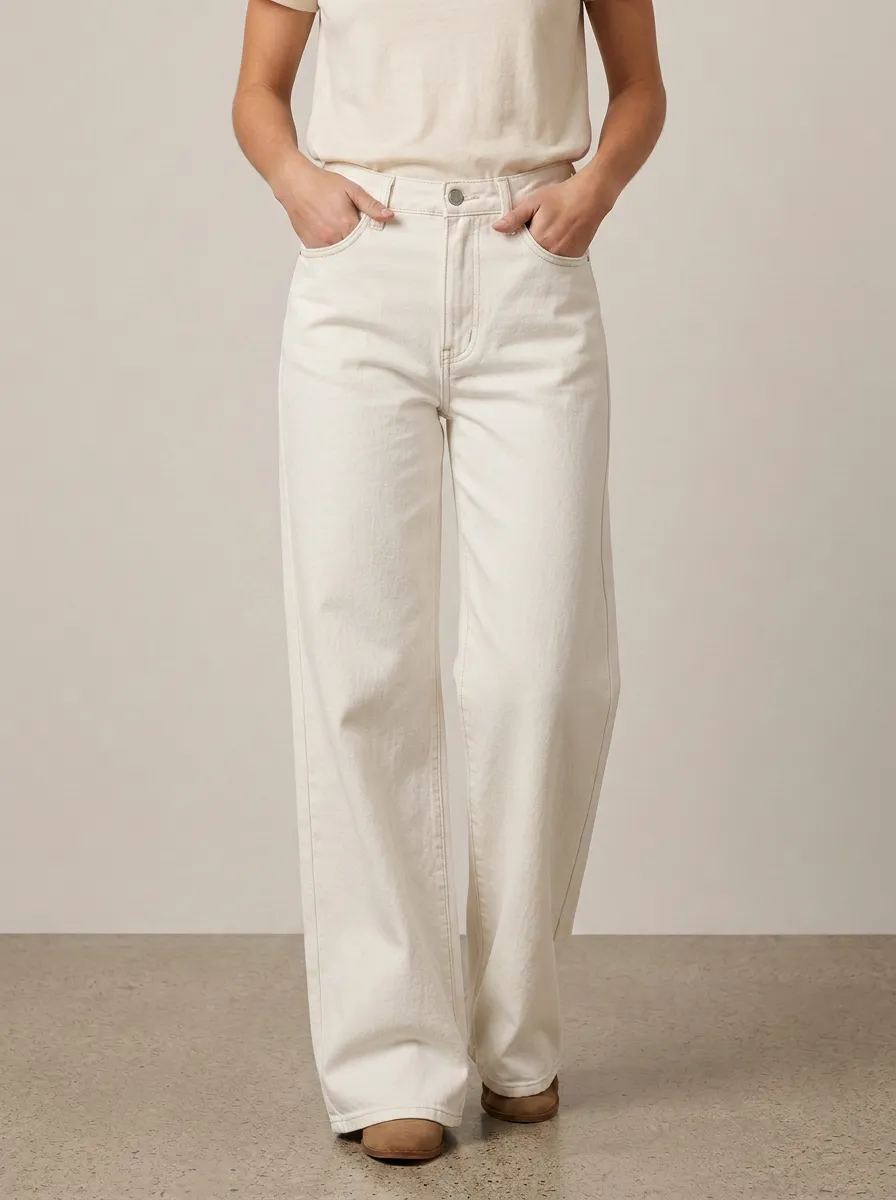 Refined Wide-Leg Denim Jeans
