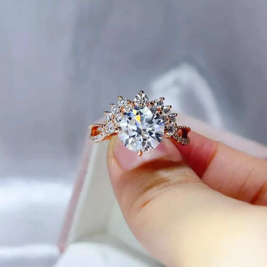 Easy Elegance Sterling Silver Moissanite Ring