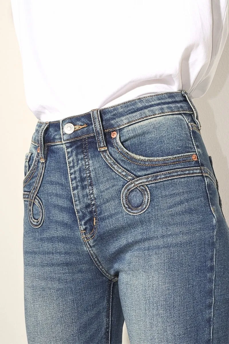 High Rise Bootcut Stretch Denim Jeans