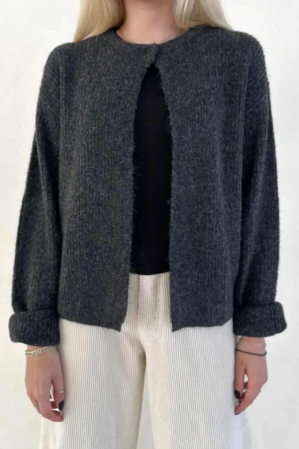Soft Button Front Cardigan