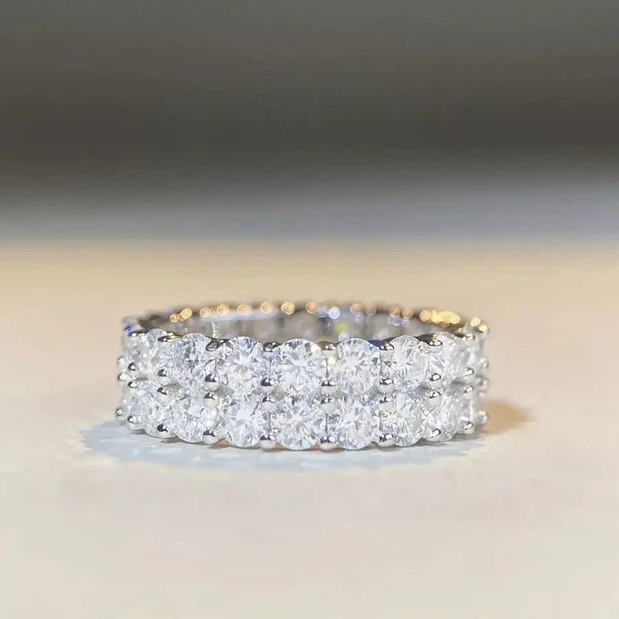 Timeless Sterling Silver Moissanite Ring