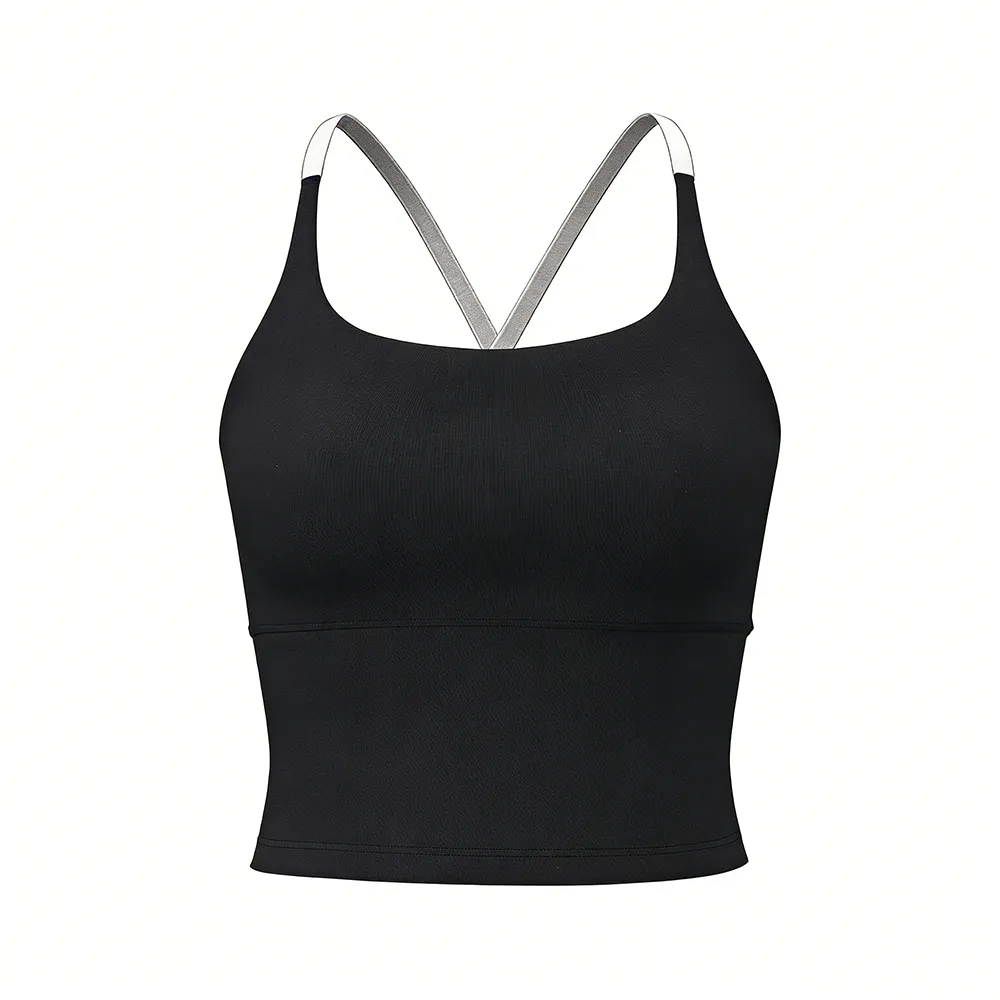 Women's Plain Criss Cross Sports Top