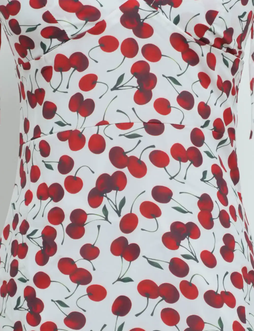 Cherry Sweetheart Neck Strap Cami Mini Dress