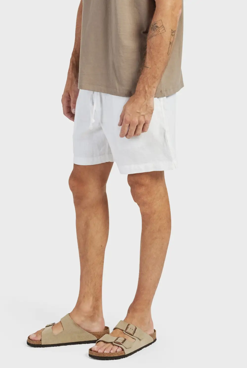 Navy Linen Shorts
