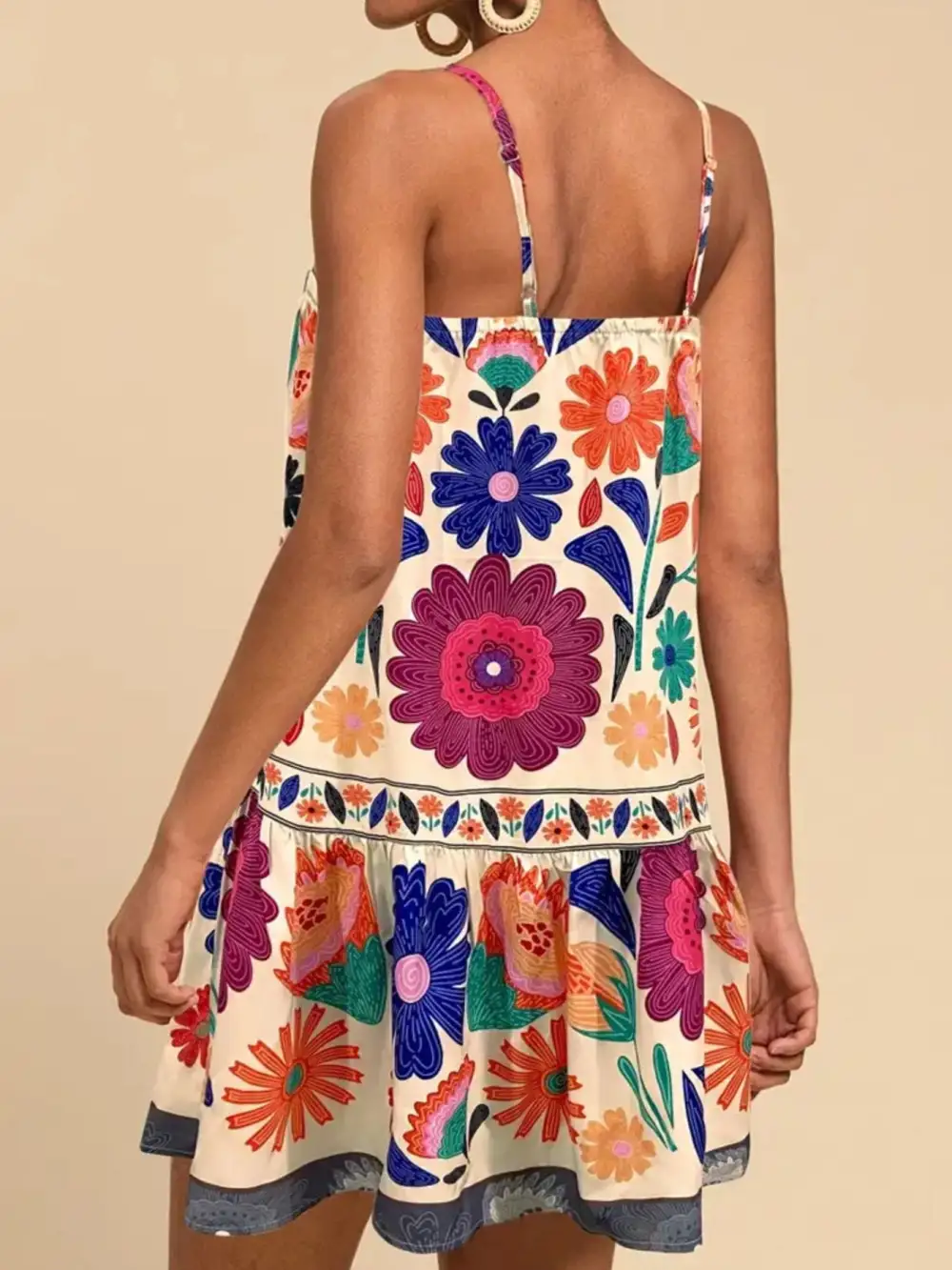 Print Sleeveless Mini Dress