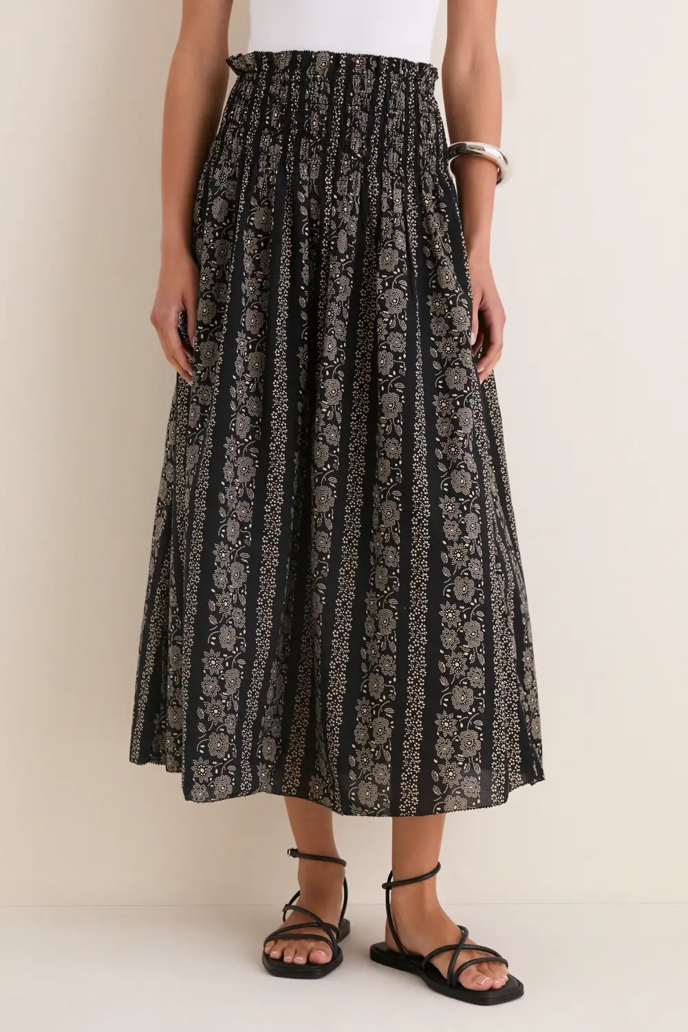 Refined Refined Cotton Floral Midi Skirt