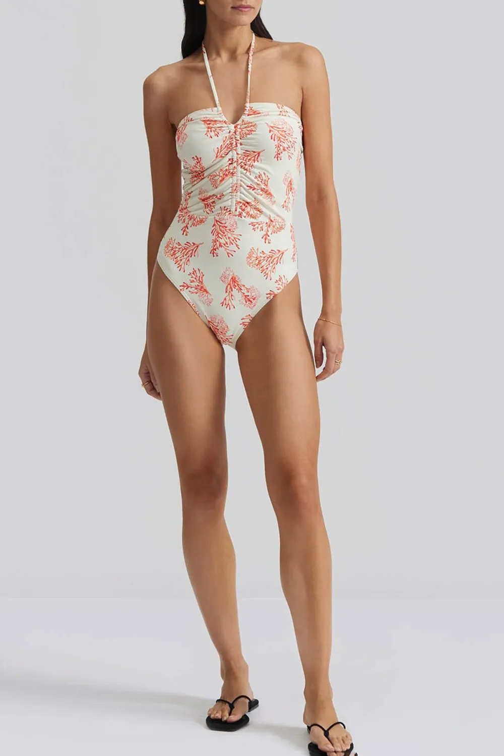 Ruched Halterneck Swimsuit