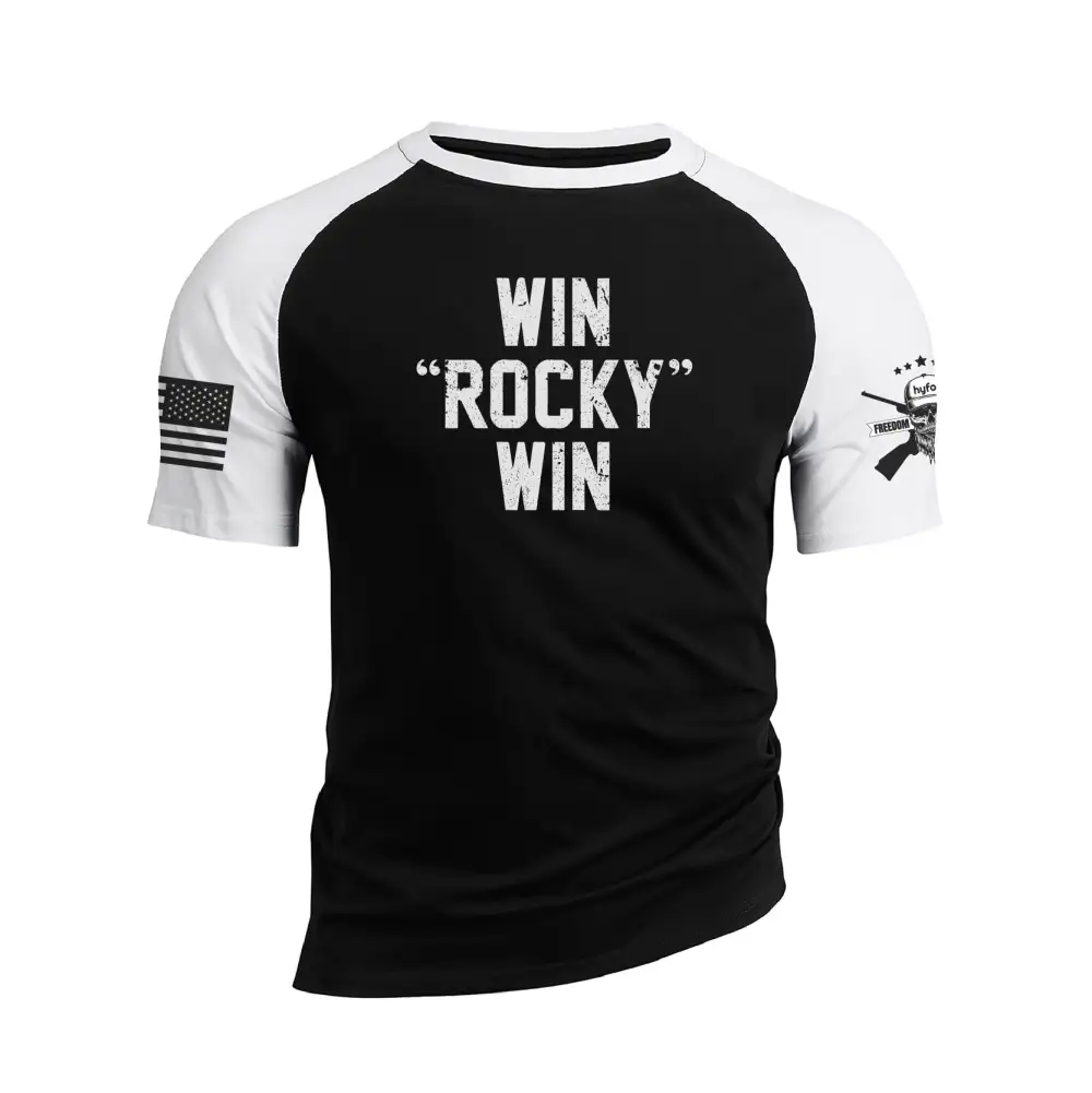 WIN ROCKY WIN RAGLAN GRAPHIC TEE