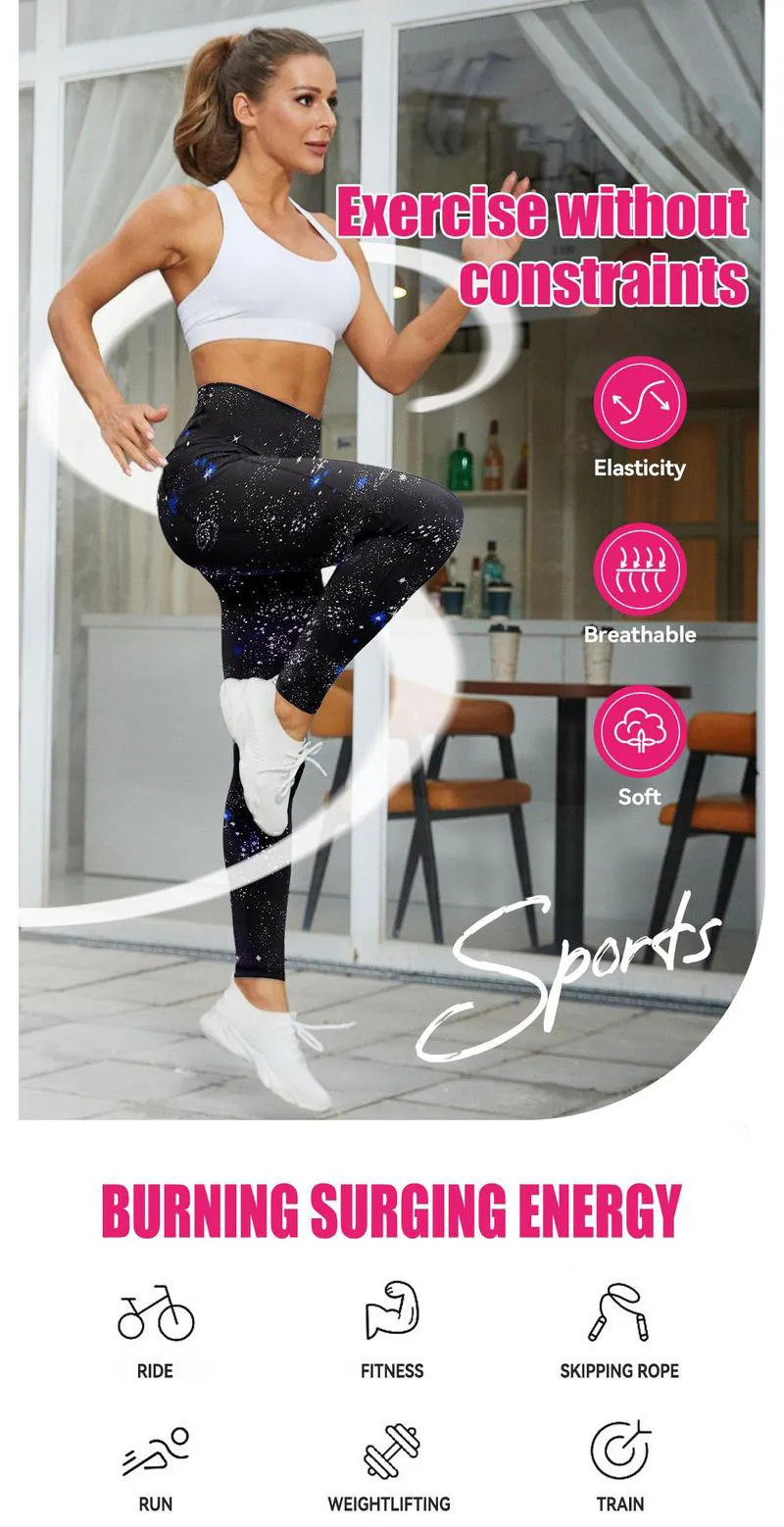 Women's High Waisted Tummy Control Leggings With Pockets – Non See-Through Stretchy Yoga Pants For Workout